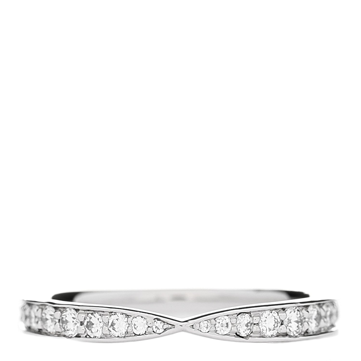 Tiffany Platinum Diamond Harmony Bead-Set Band Ring 53 6.5 1 of 5