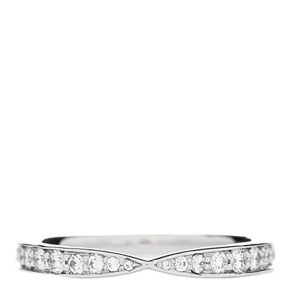 Tiffany Platinum Diamond Harmony Bead-Set Band Ring 53 6.5 1 of 5