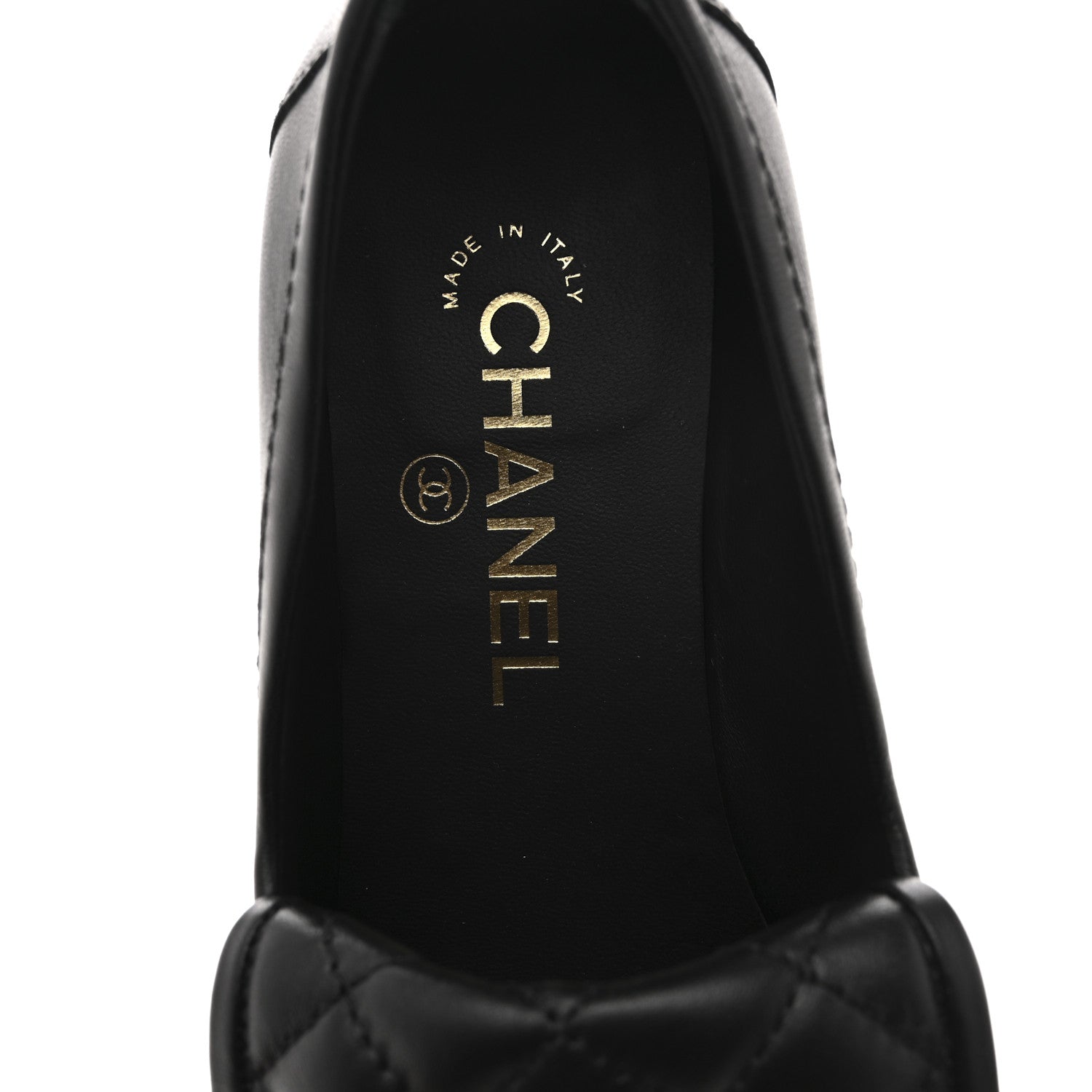 Chanel Lambskin Quilted CC Turnlock Loafers 37.5 Black 7 of 10