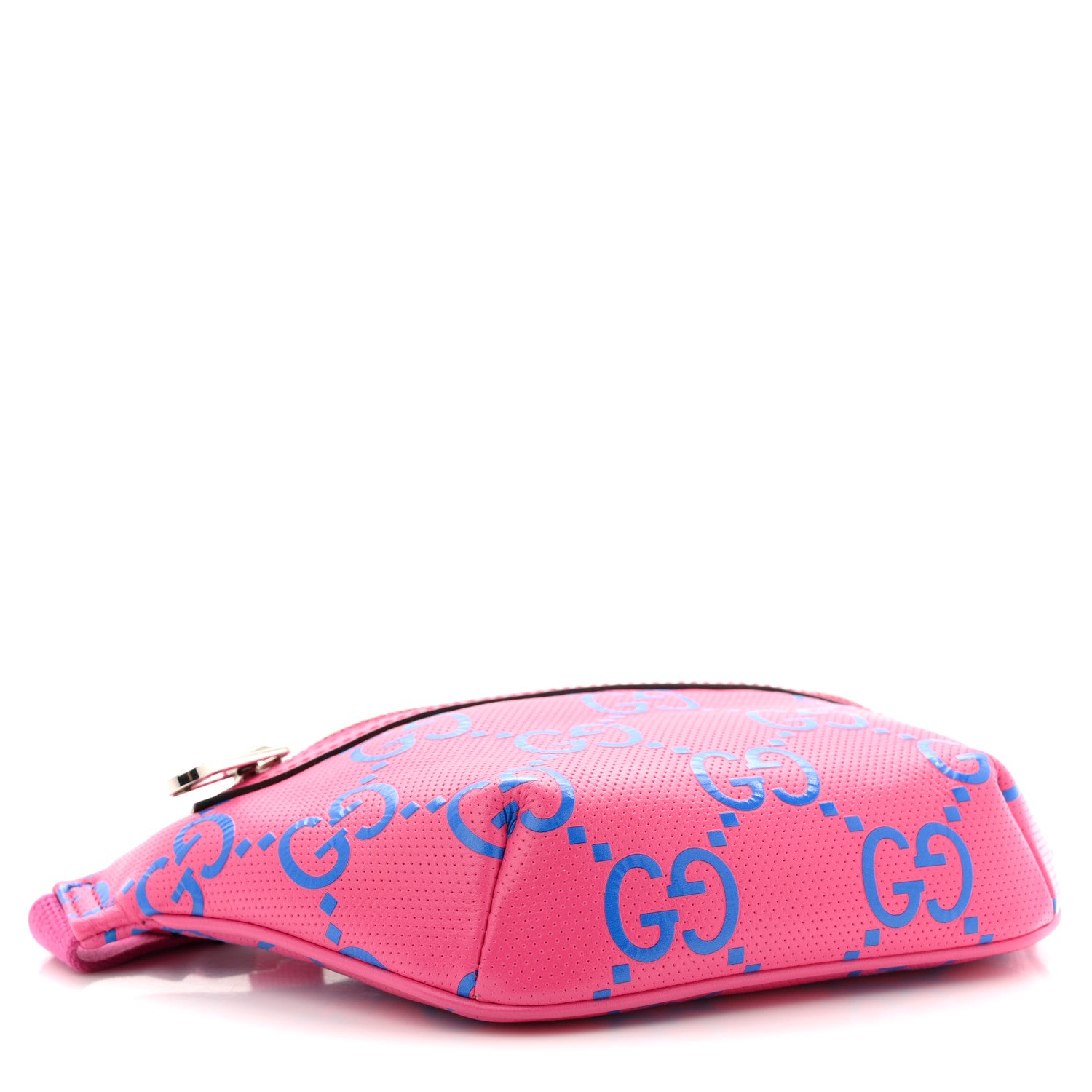 Gucci Calfskin GG Tennis Bi-Color Embossed Belt Bag Modern Fucsia Modern Blue 4 of 11
