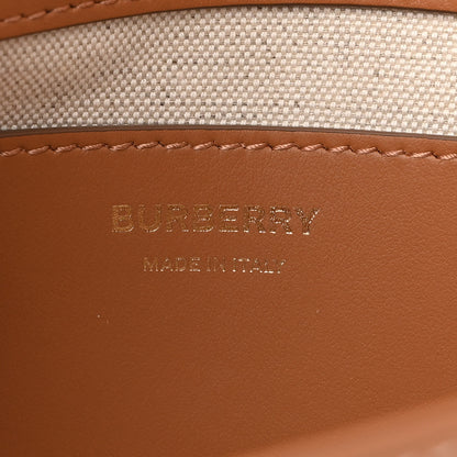 Burberry Raffia Calfskin TB Note Crossbody Bag Natural 6 of 9
