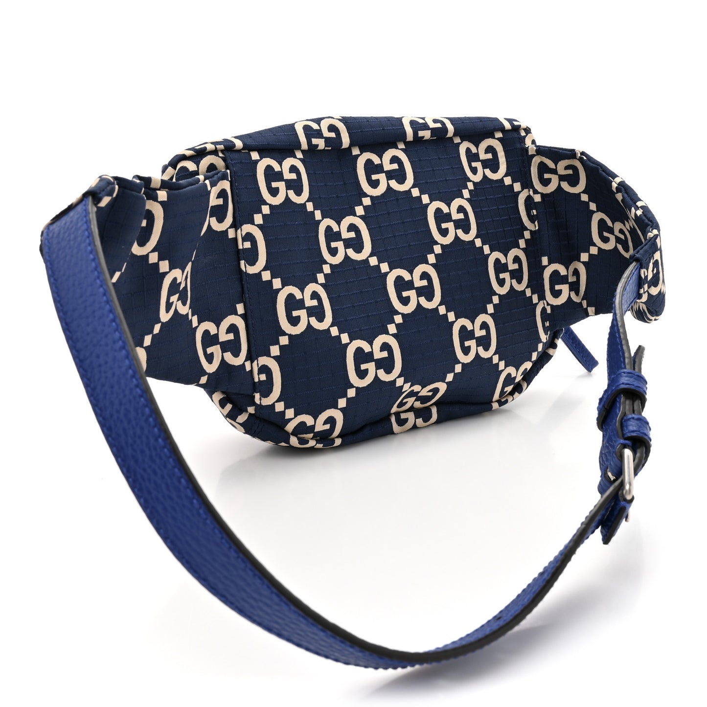 Recycled Polyester Monogram Jumbo GG Belt Bag Blue