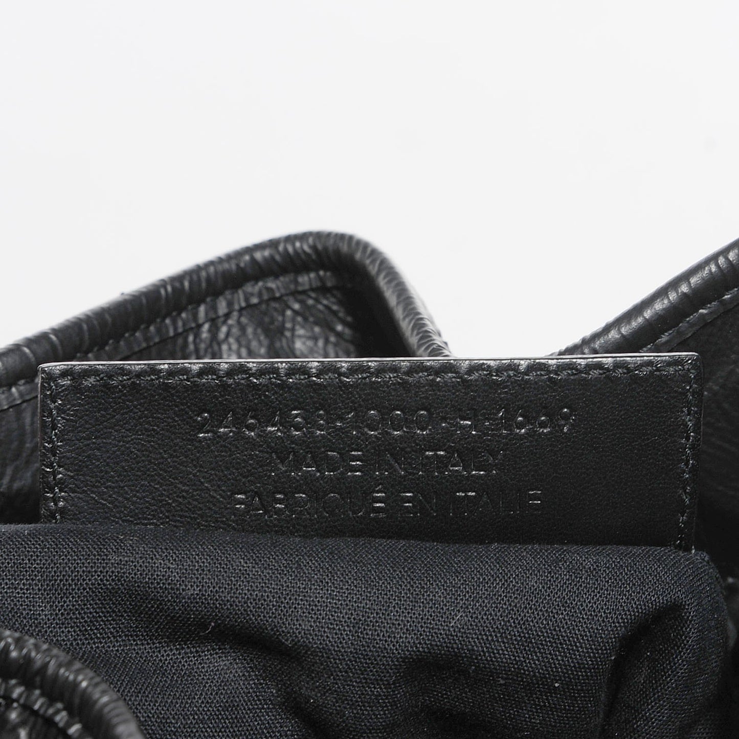 Matte Goatskin Rubber Covered Classic Hardware Mini Pompon Black