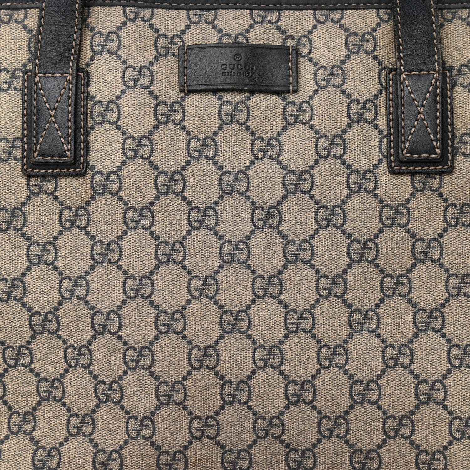 Gucci GG Supreme Monogram Medium Zippered Shopping Tote Navy 12 of 21