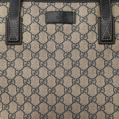 Gucci GG Supreme Monogram Medium Zippered Shopping Tote Navy 12 of 21