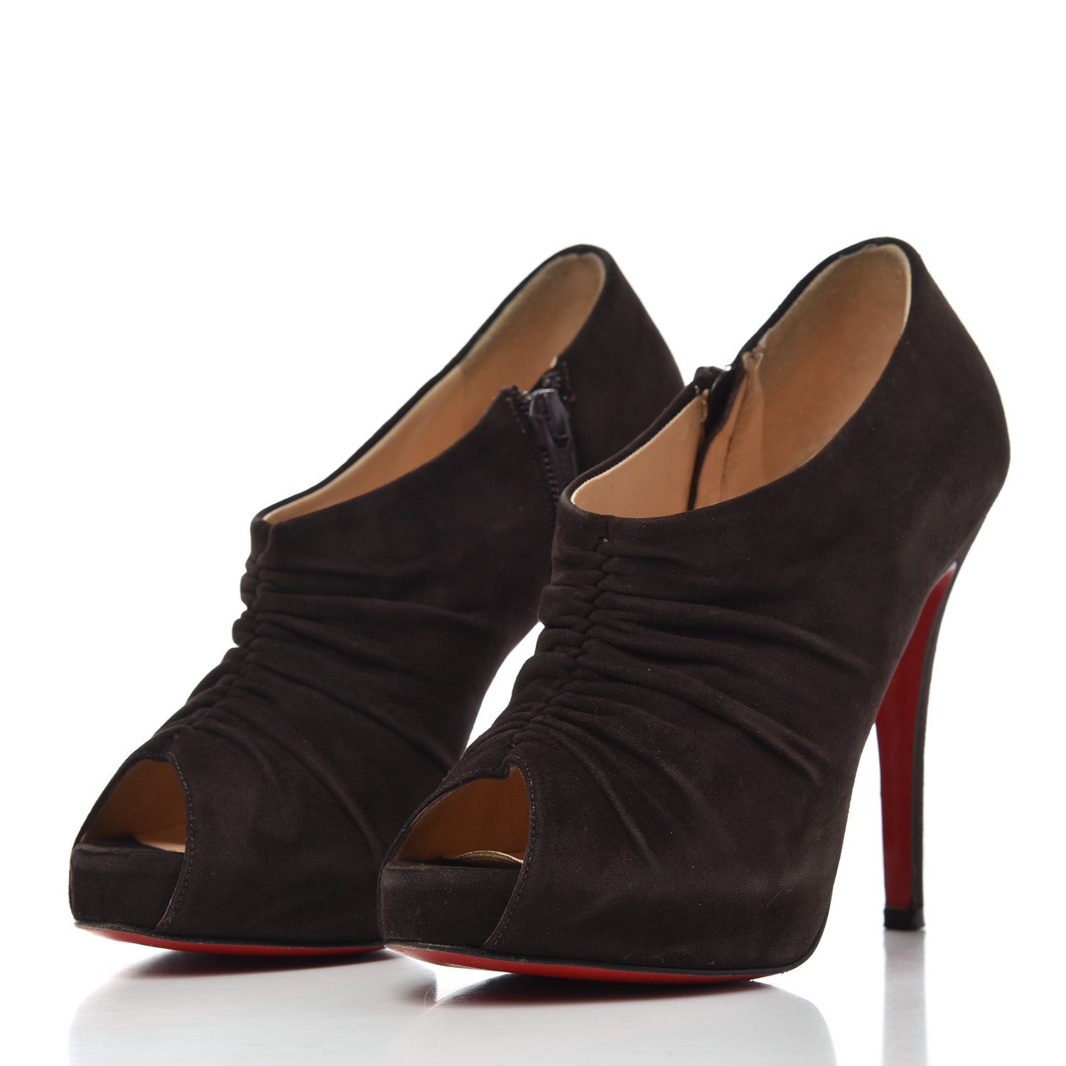 Christian Louboutin Suede Treopli 120 Booties 36 Moka 3 of 18