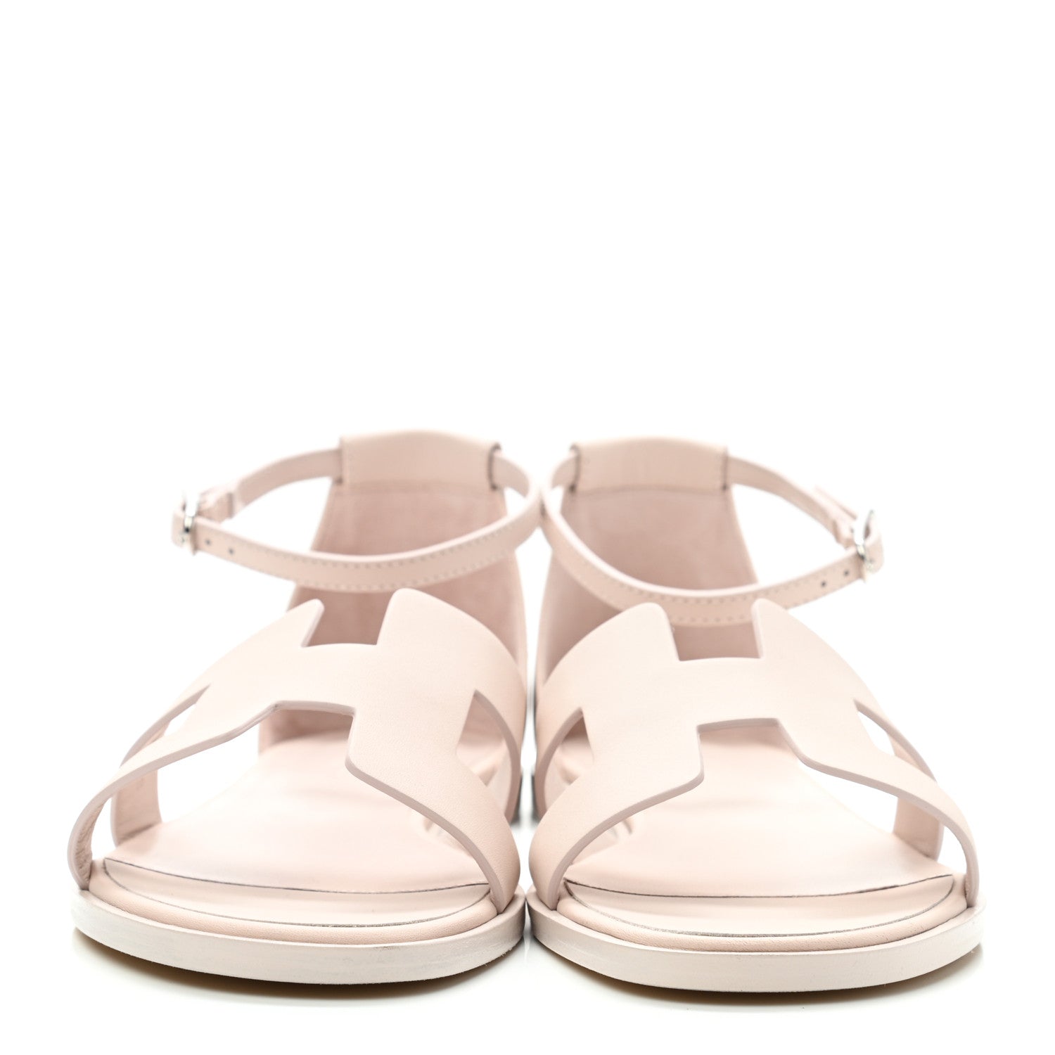 Hermes Calfskin Santorini Sandals 37 Rose Petale 2 of 10