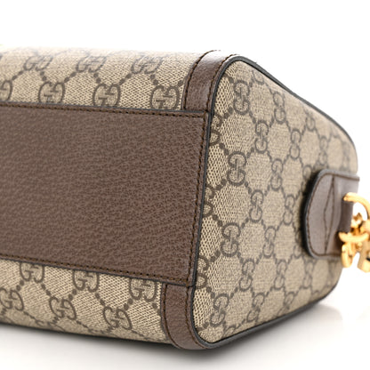 Gucci GG Supreme Monogram Web Medium Ophidia Boston Brown 10 of 11