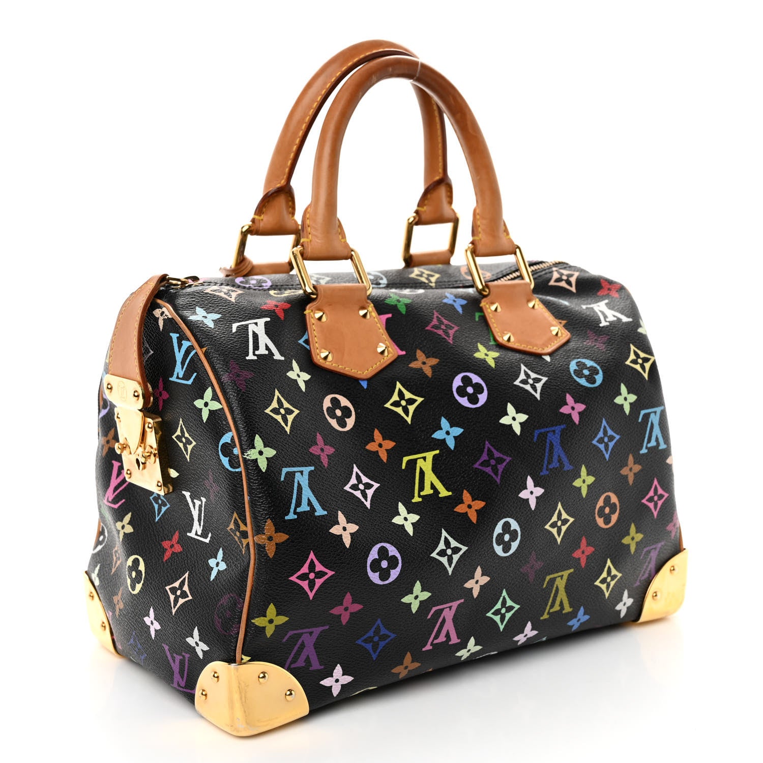 Louis Vuitton Monogram Multicolor Speedy 30 Black 3 of 10