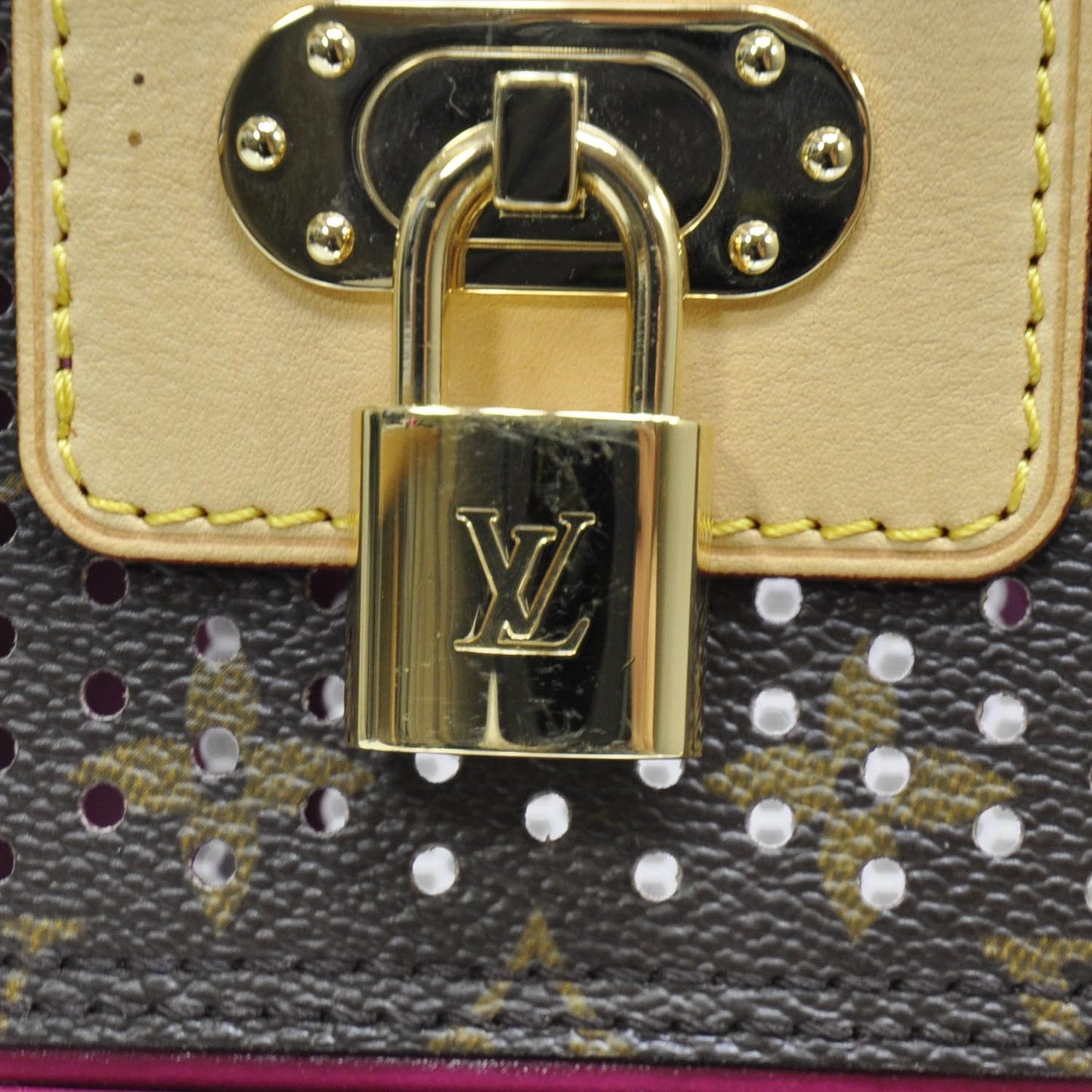 Monogram Perforated Speedy 30 Fuchsia