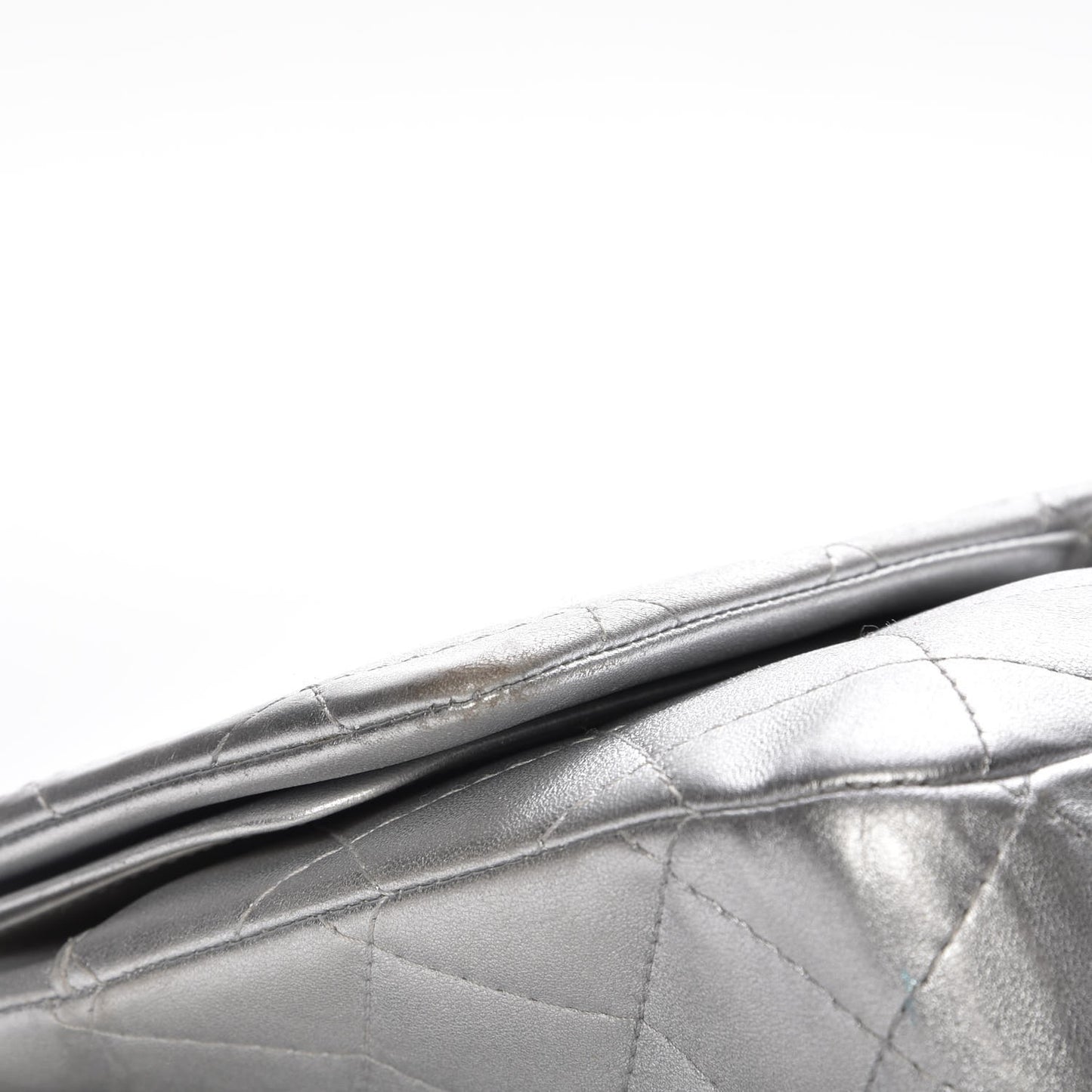 Metallic Lambskin Quilted 2.55 Reissue 227 Flap Silver