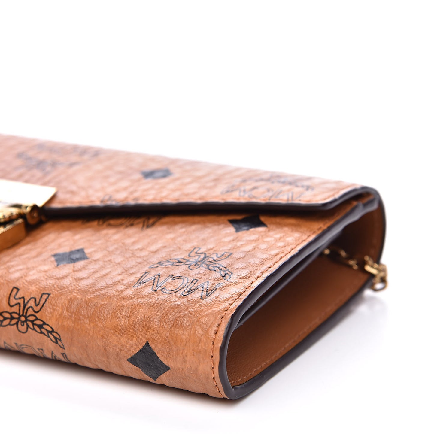 Visetos Large Patricia Wallet On Chain Cognac