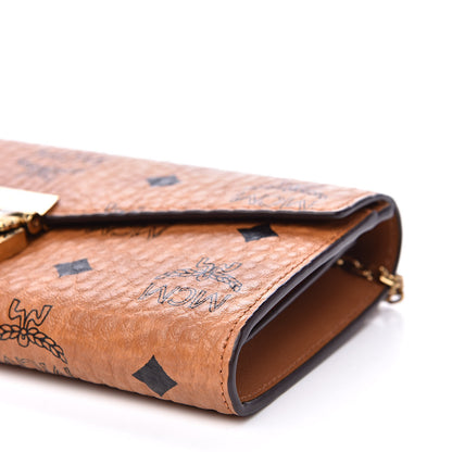 MCM Visetos Large Patricia Wallet On Chain Cognac 8 of 9