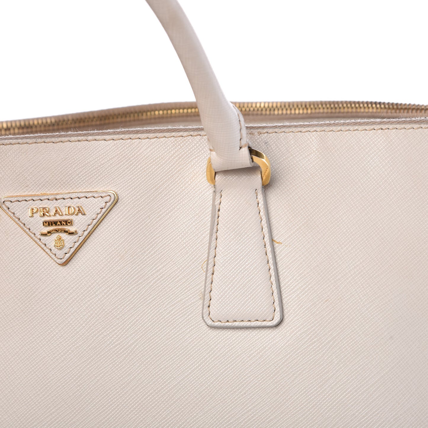 Saffiano Large Galleria Double Zip Tote Talco