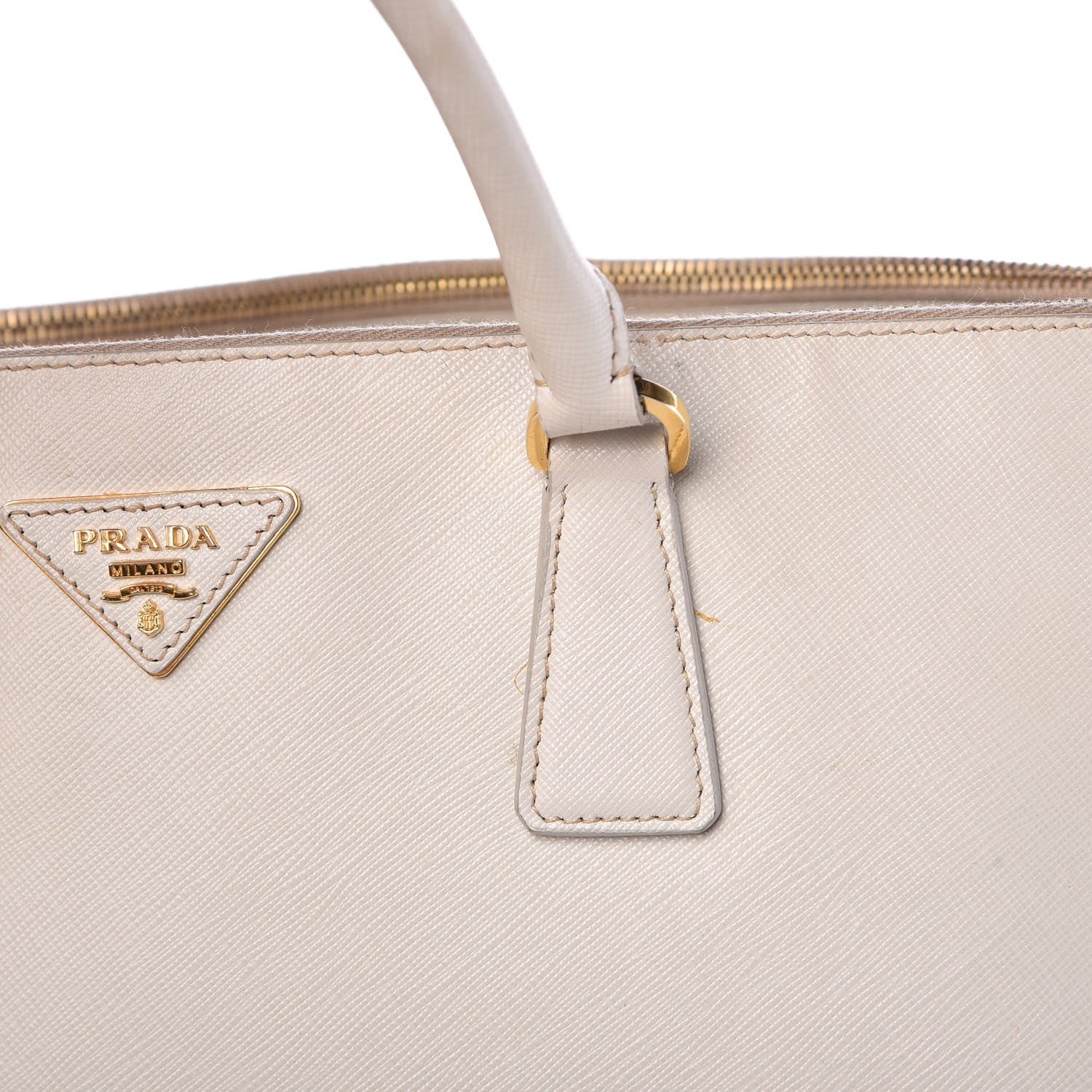 Prada Saffiano Large Galleria Double Zip Tote Talco 21 of 23