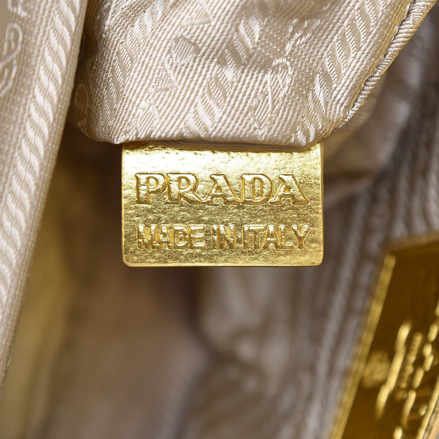 Prada Paglia Cinghiale Frame Tote Naturale Oro 8 of 8