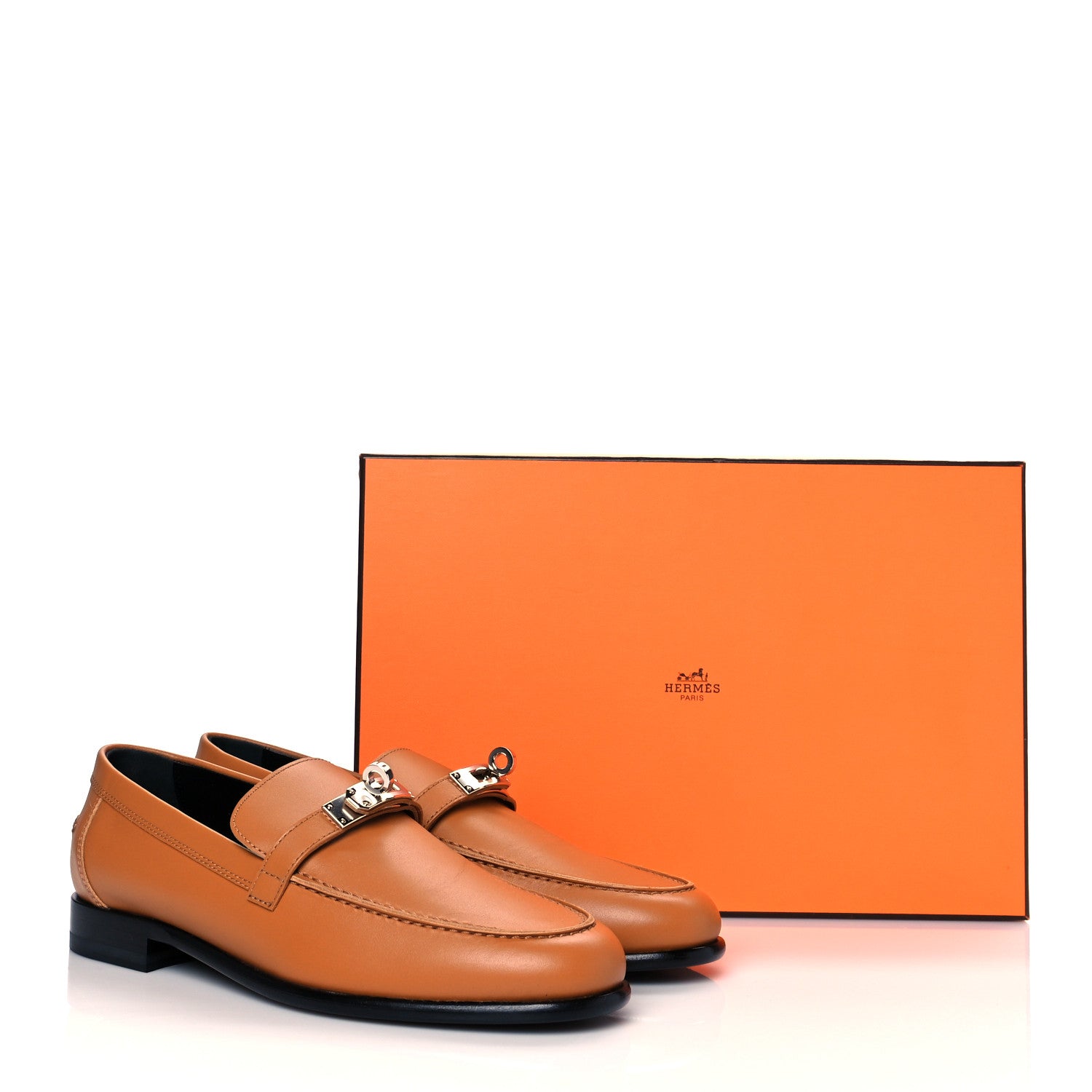 Hermes Calfskin Womens Destin Loafer 38 Naturel 12 of 12
