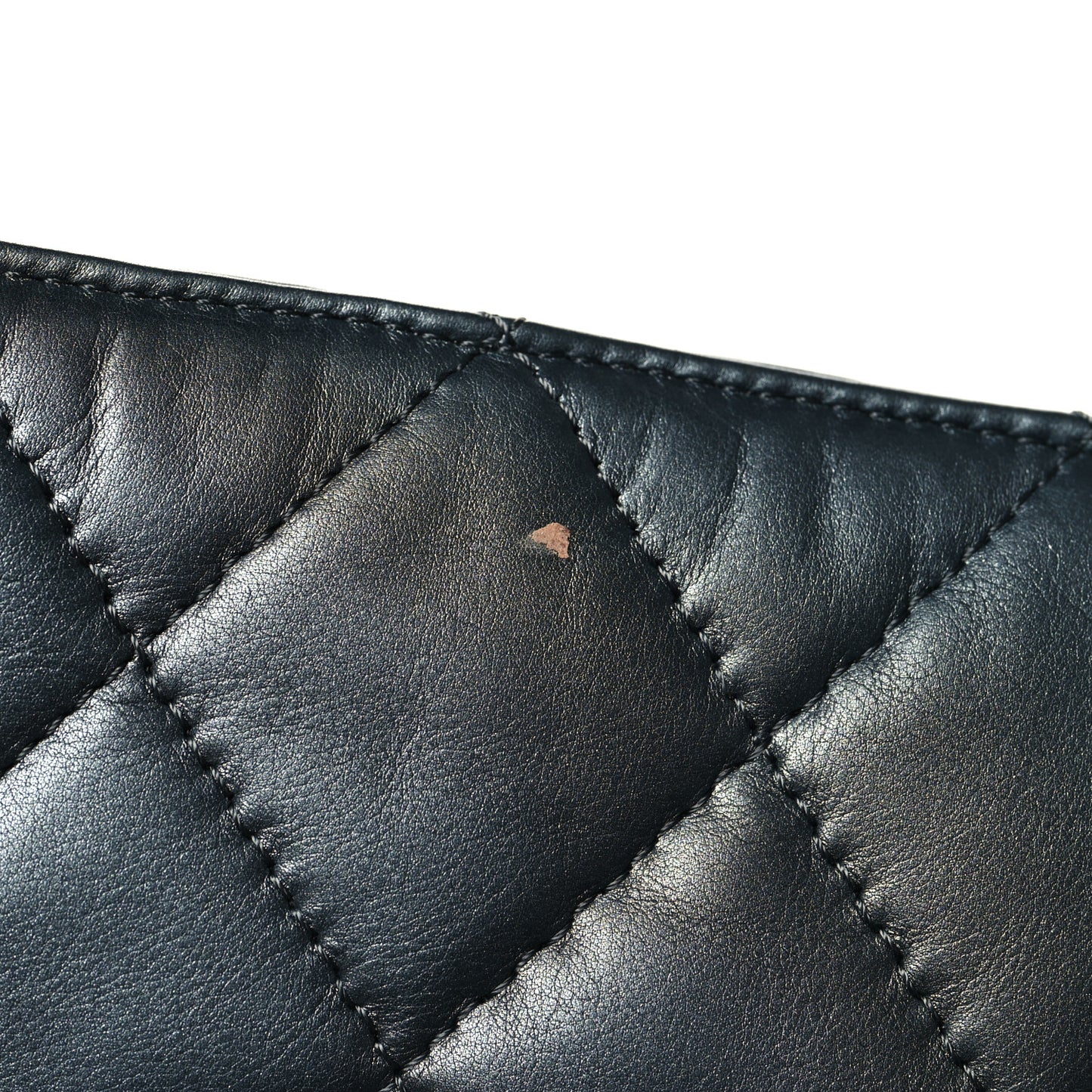 Metallic Lambskin Quilted Large Week End on Mars Tote Dark Grey
