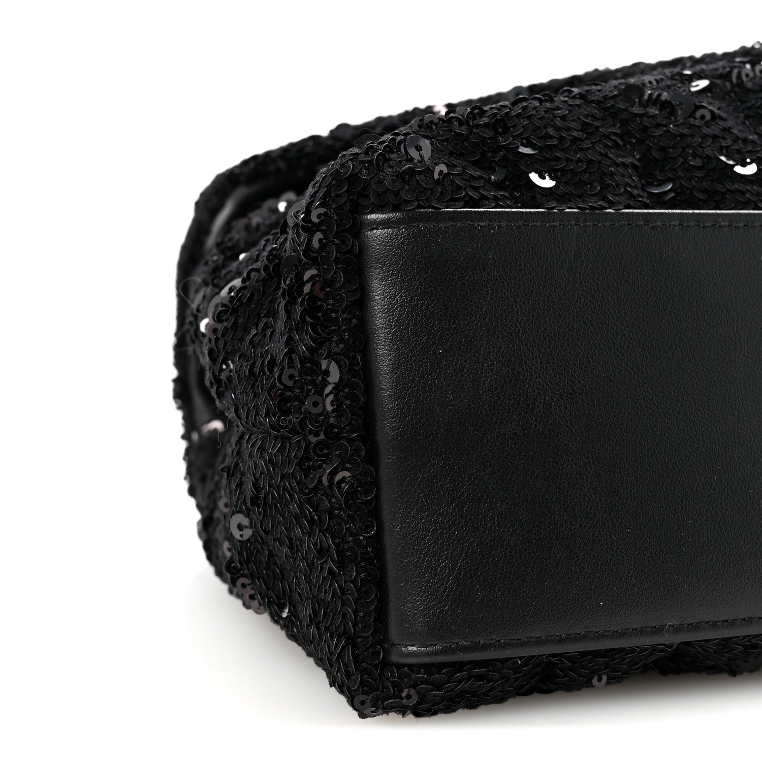 Saint Laurent Sequin Y Quilted Monogram Small Loulou Chain Satchel Black 8 of 9