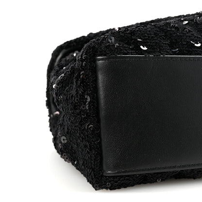 Saint Laurent Sequin Y Quilted Monogram Small Loulou Chain Satchel Black 8 of 9
