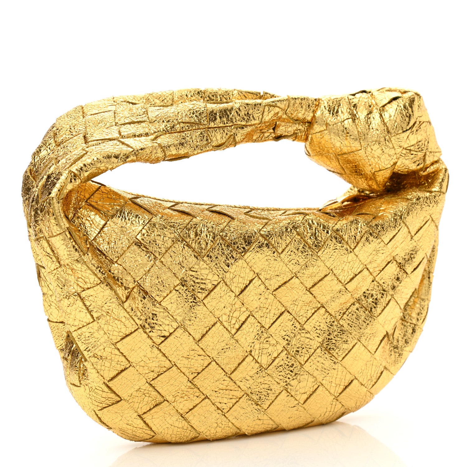 Bottega Veneta Metallic Nappa Intrecciato Mini Jodie Gold 3 of 9