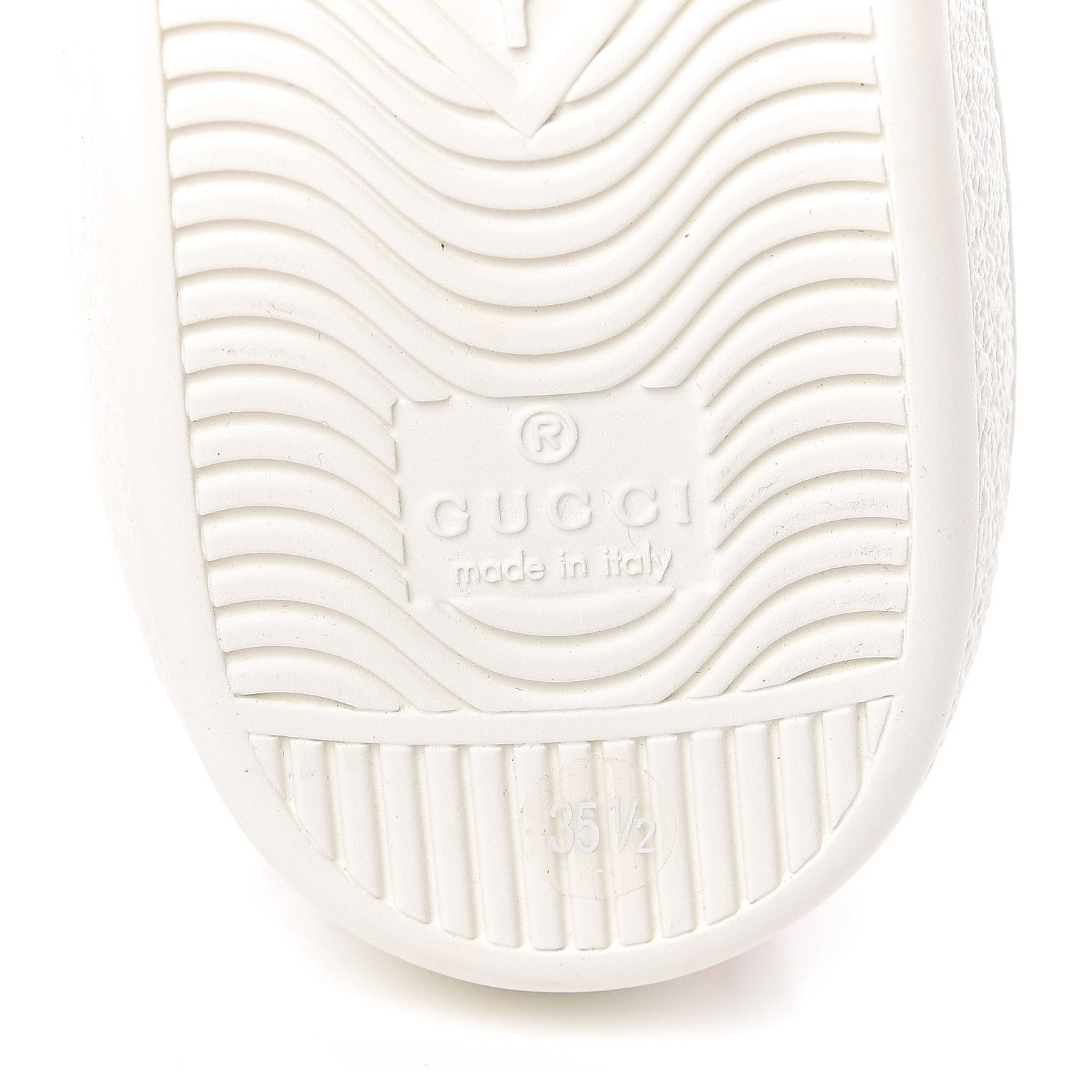 Gucci Calfskin Ayers Blind For Love Embroidered Womens Ace Sneakers 35.5 White 9 of 13