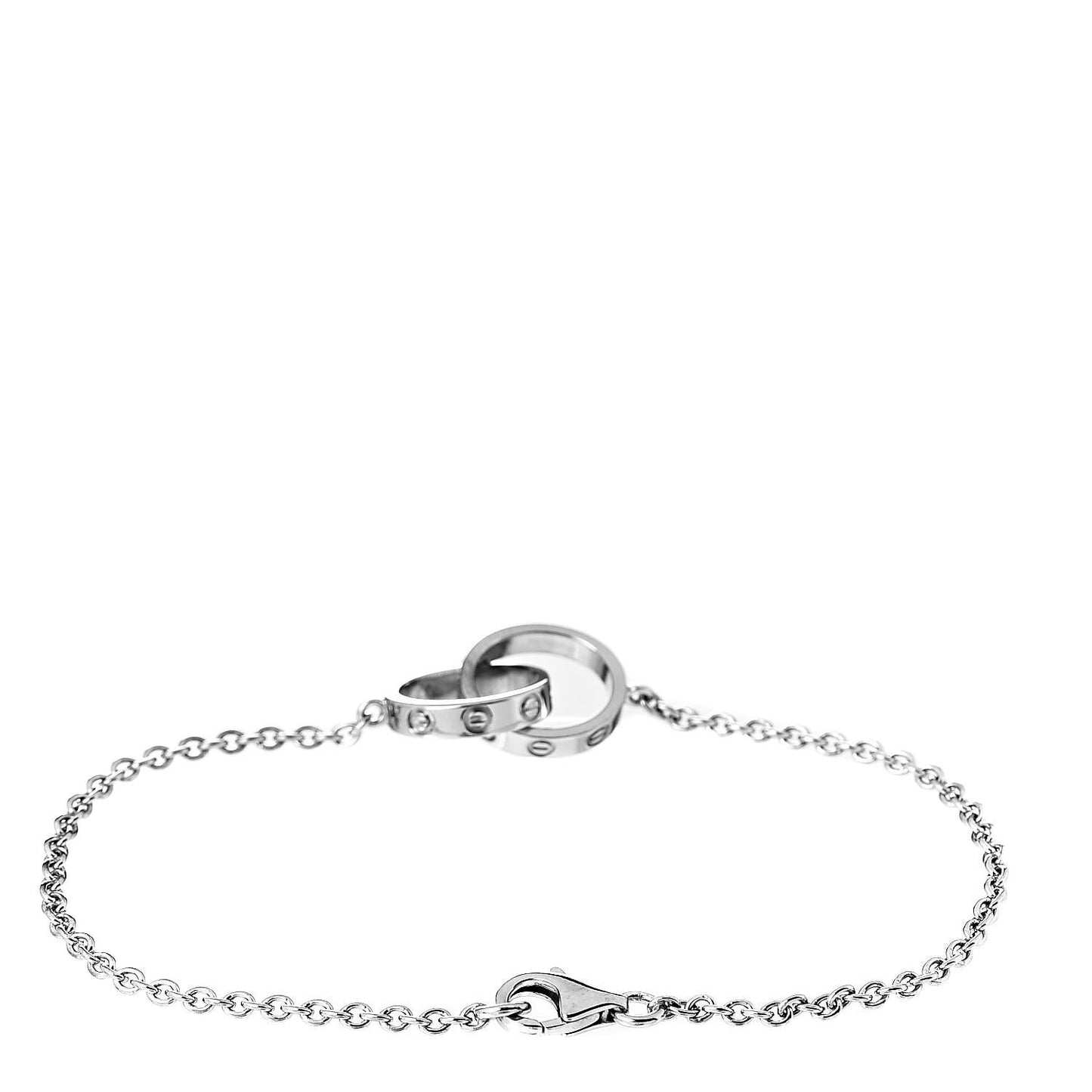 18K White Gold Interlocking LOVE Bracelet