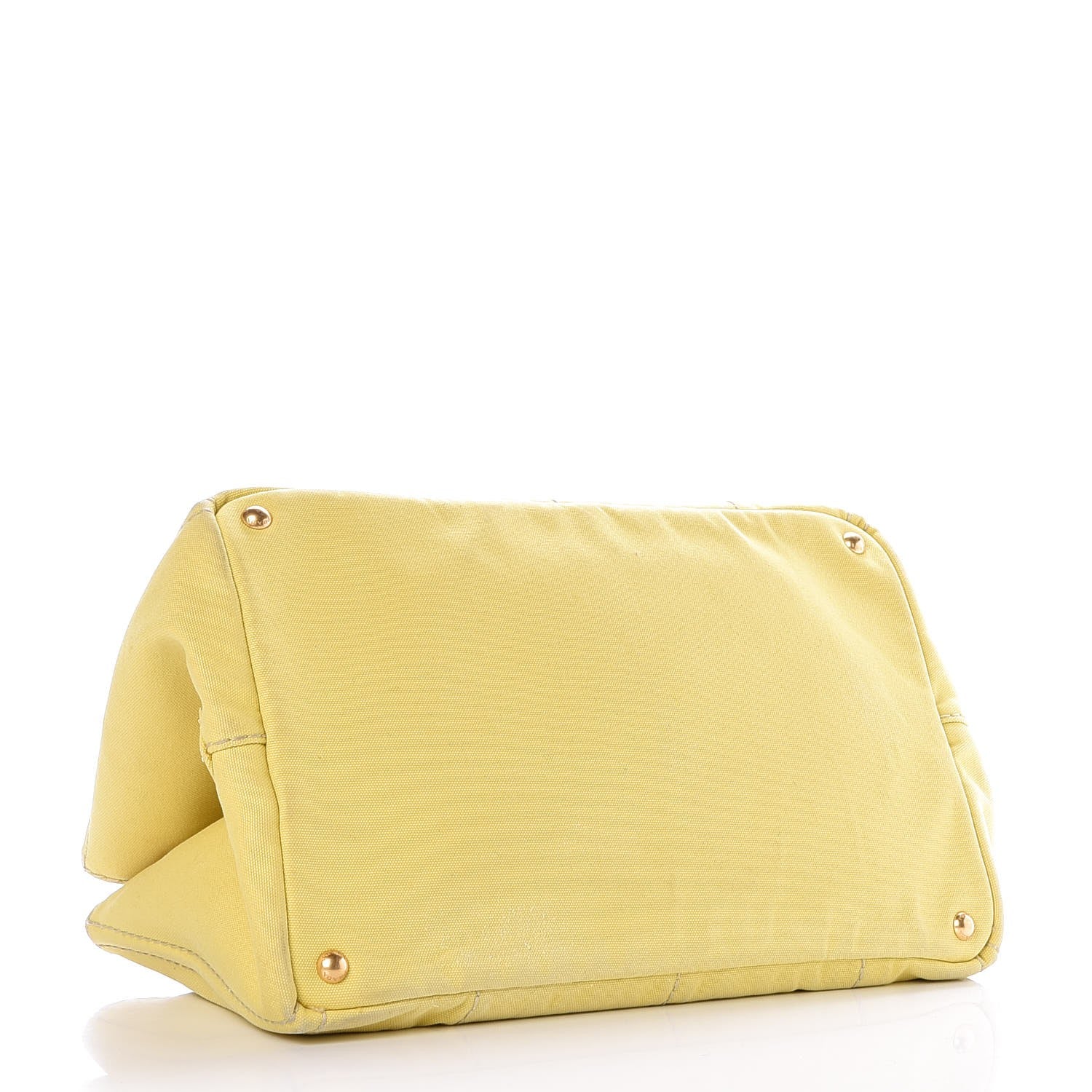 Prada Canvas Canapa Logo Tote Yellow 4 of 13
