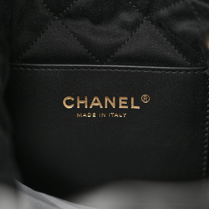 Chanel Shiny Calfskin Quilted Pearl CC Chain Mini Chanel 22 Black 6 of 10