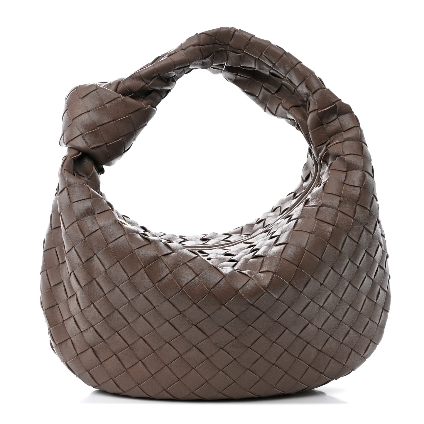 Nappa Intrecciato Teen Jodie Hobo Dark Taupe