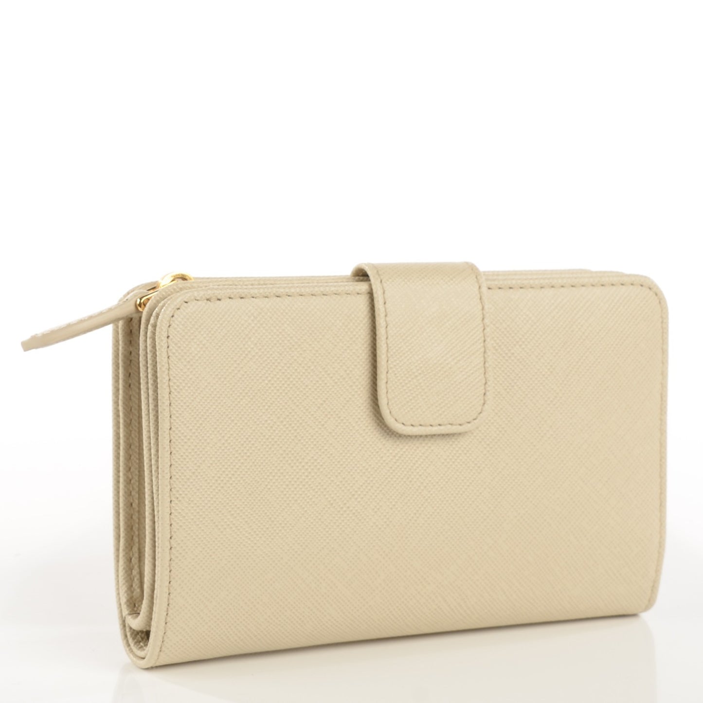 Saffiano Metal Compact Wallet Cera