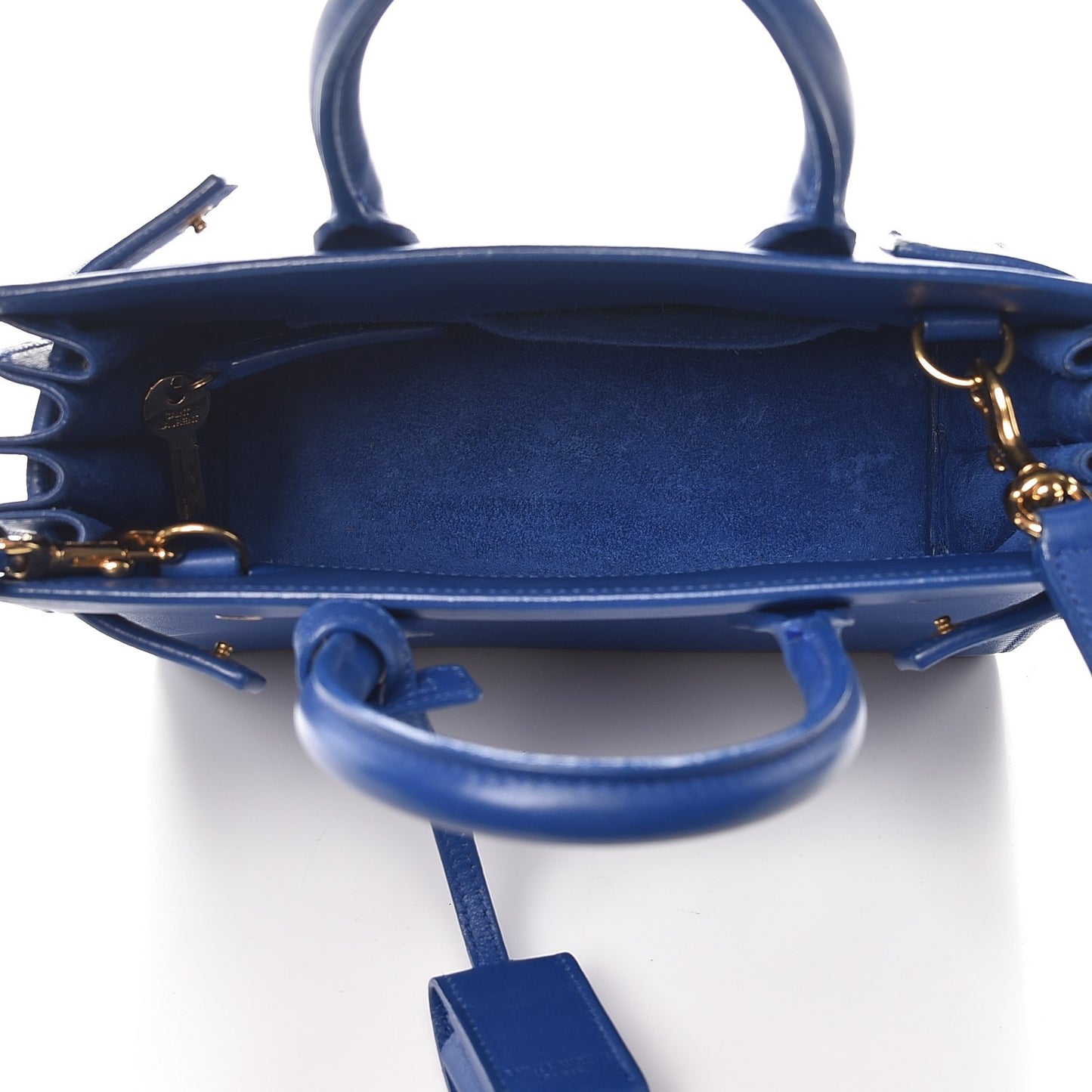 Calfskin Nano Sac De Jour Royal Blue
