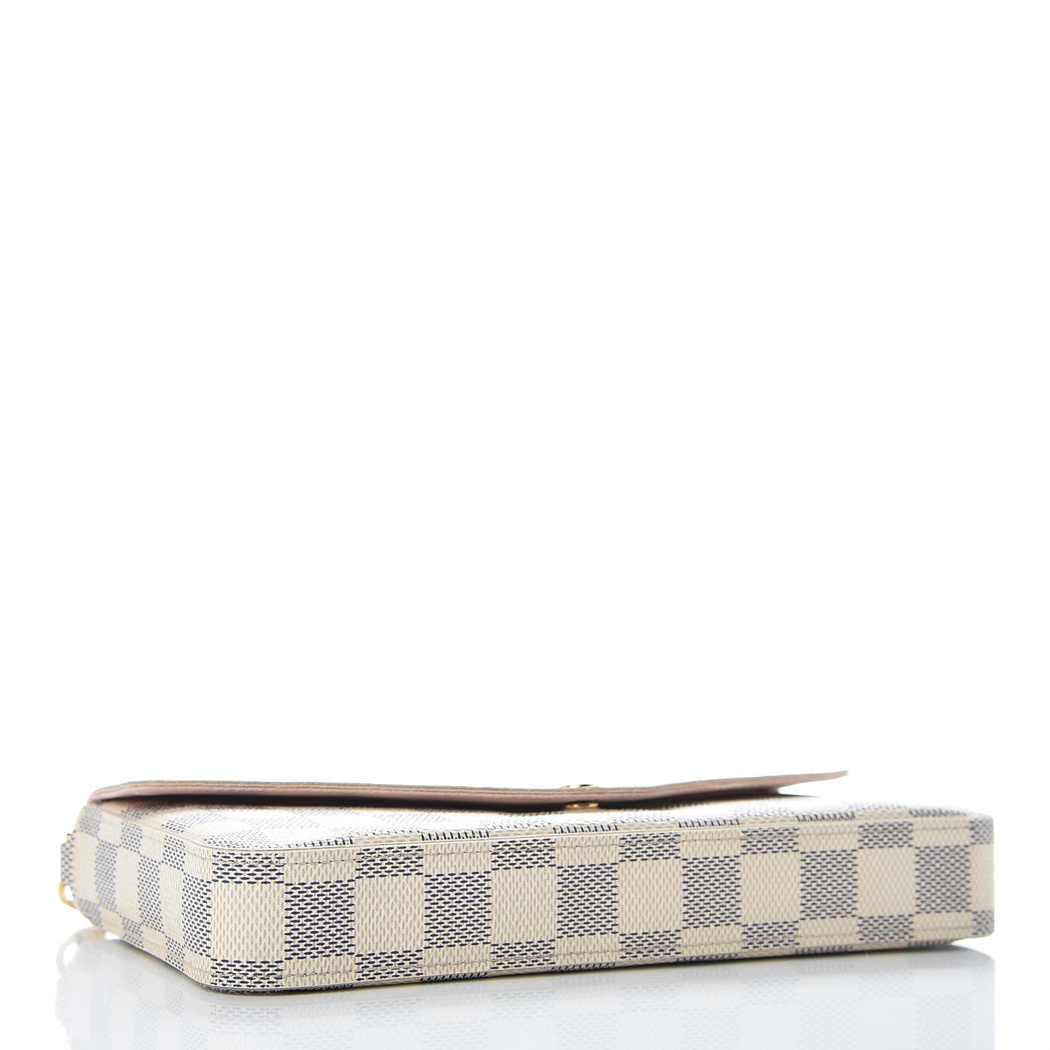 Louis Vuitton Damier Azur Pochette Felicie Chain Wallet Rose Ballerine 4 of 15