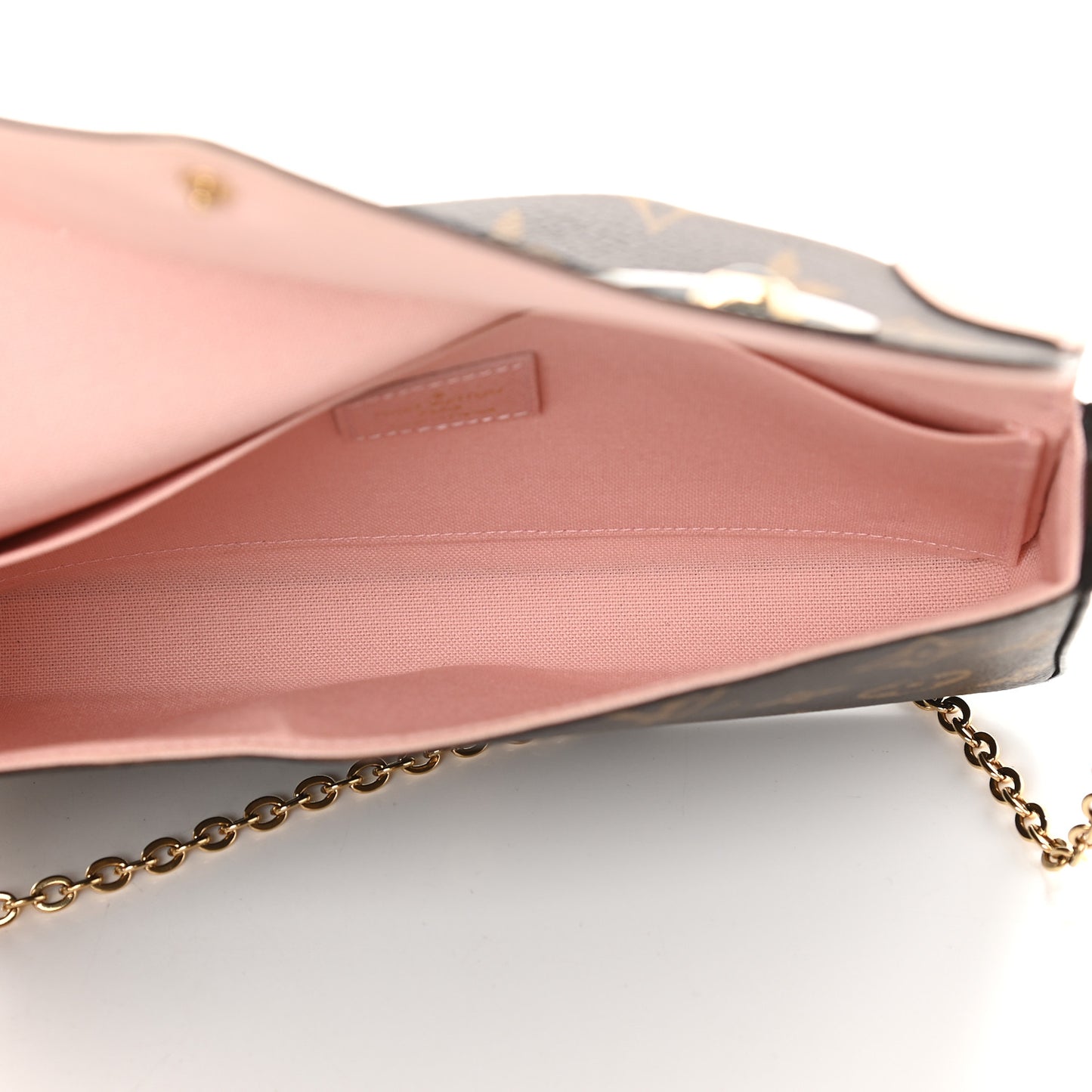 Monogram Valentine Dog Pochette Felicie Chain Wallet