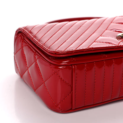 Chanel Patent Quilted Small Coco Boy Flap Red 9 of 11