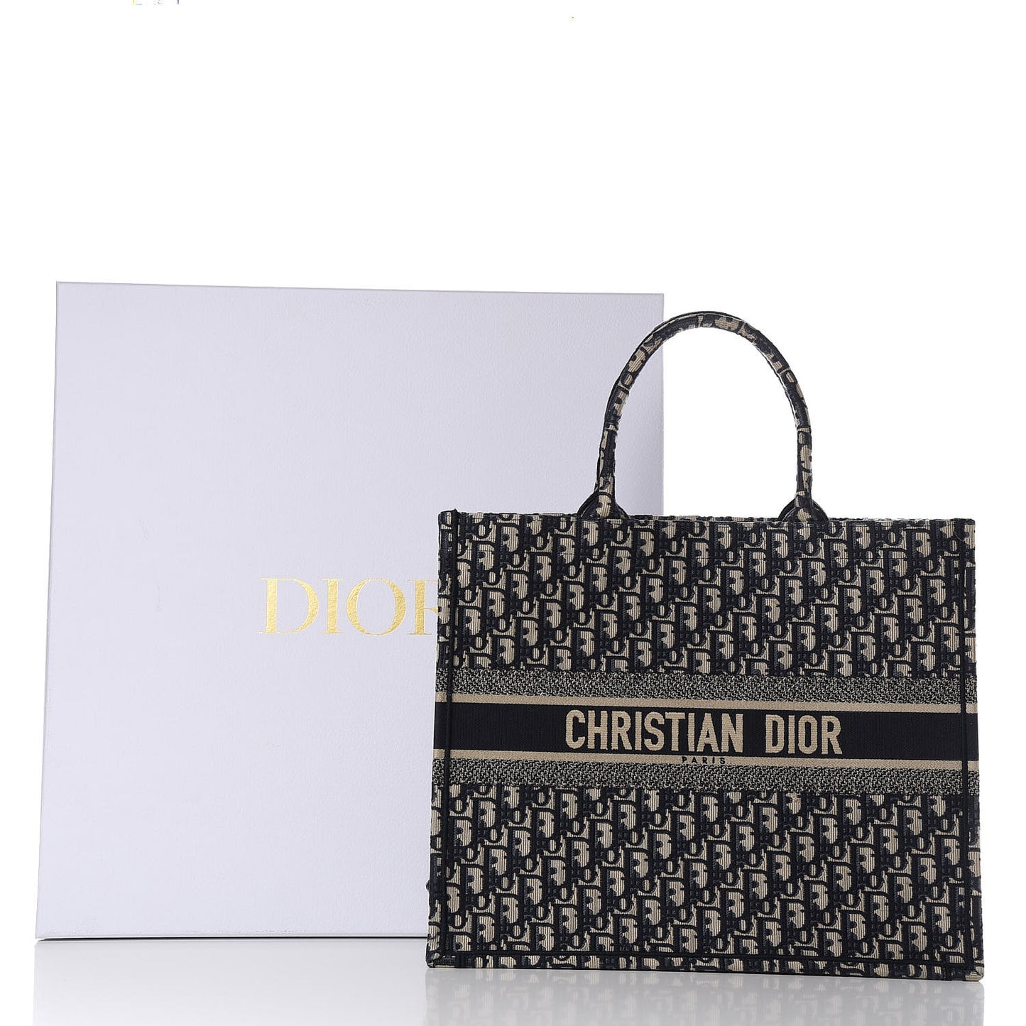 Oblique Book Tote Blue Multicolor