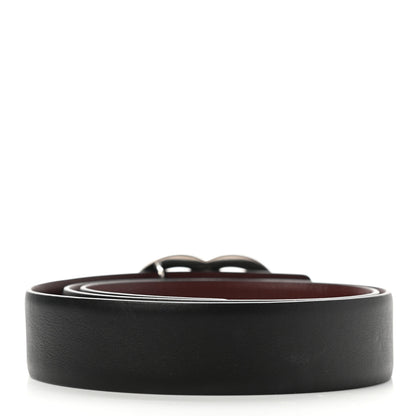 Chanel Calfskin CC Reversible Belt 75 30 Black Burgundy 4 of 11