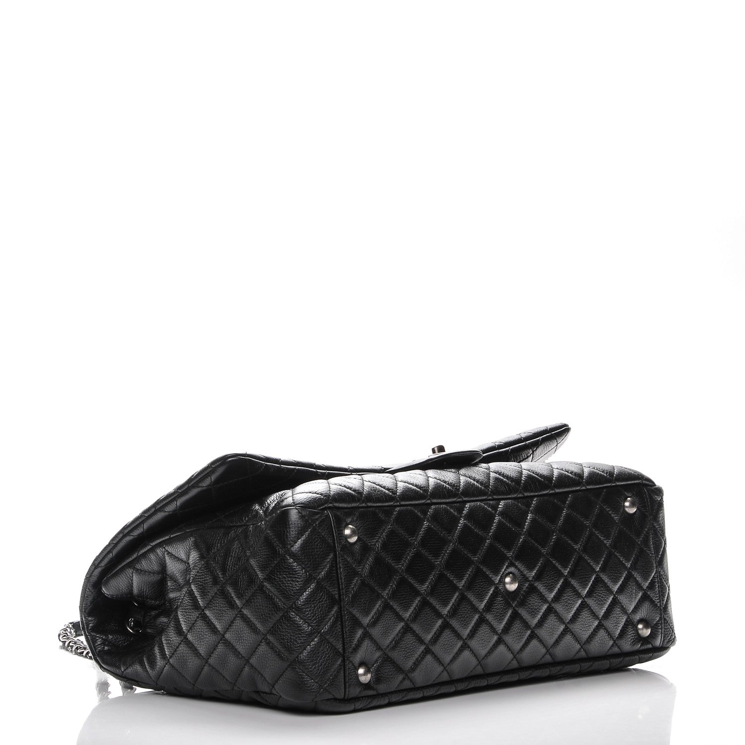 Chanel Calfskin Quilted XXL Travel Flap Bag Black 4 of 7