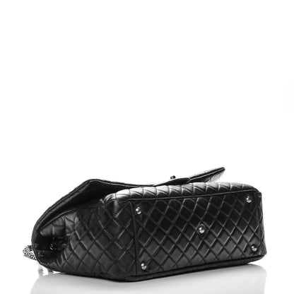Chanel Calfskin Quilted XXL Travel Flap Bag Black 4 of 7