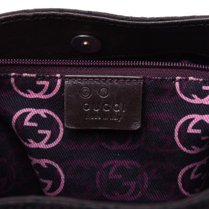 Gucci Nylon Monogram Signature Hobo Shoulder Bag Dark Brown 8 of 24