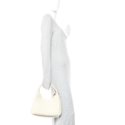 Bottega Veneta Nappa Intrecciato Small Campana Shoulder Bag Sea Salt 2 of 11