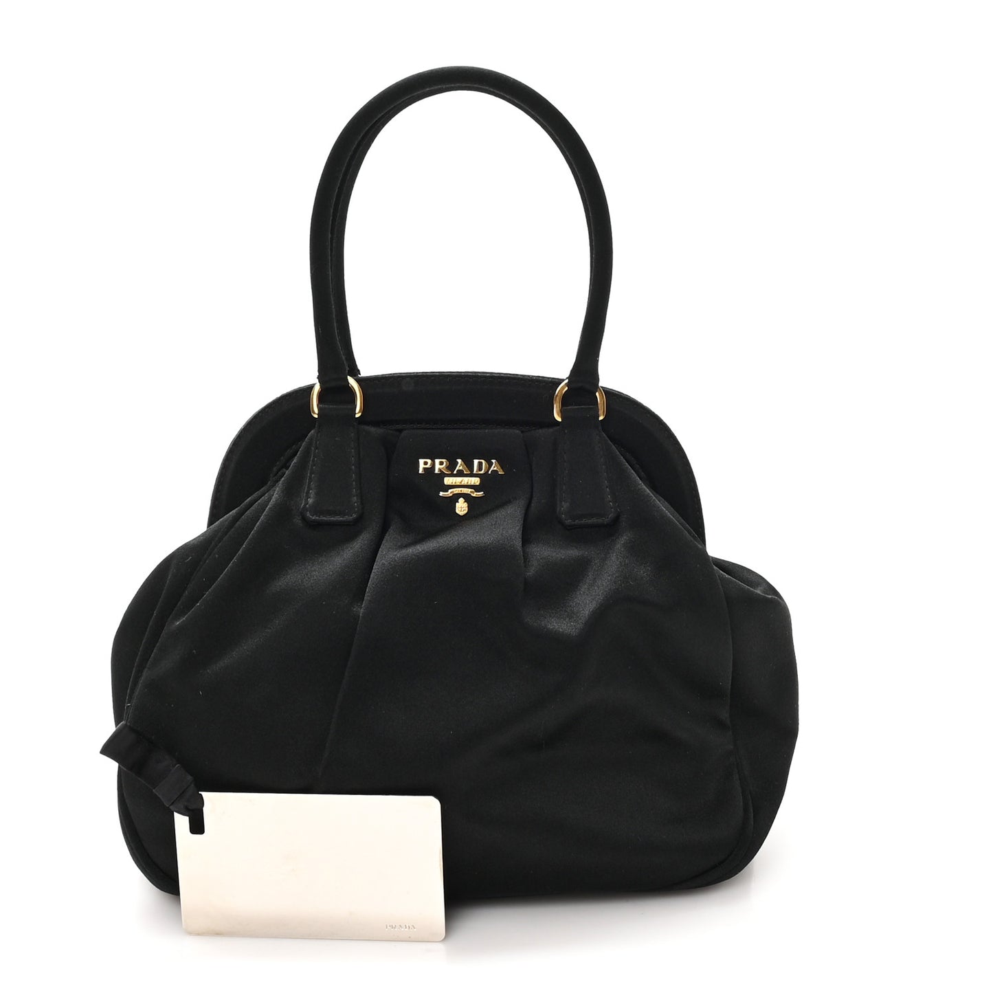 Satin Evening Bag Black