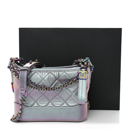 Chanel Iridescent Lambskin Calfskin Quilted Small Gabrielle Hobo Light Purple 13 of 13