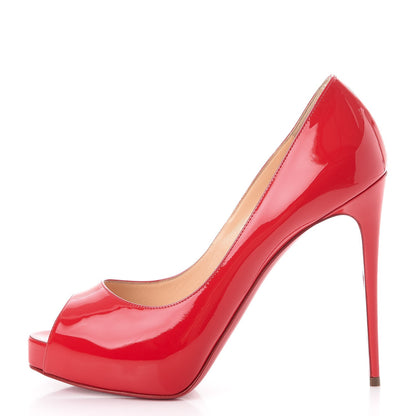 Christian Louboutin Patent New Very Prive 120 Pumps 38 Corail 1 of 8