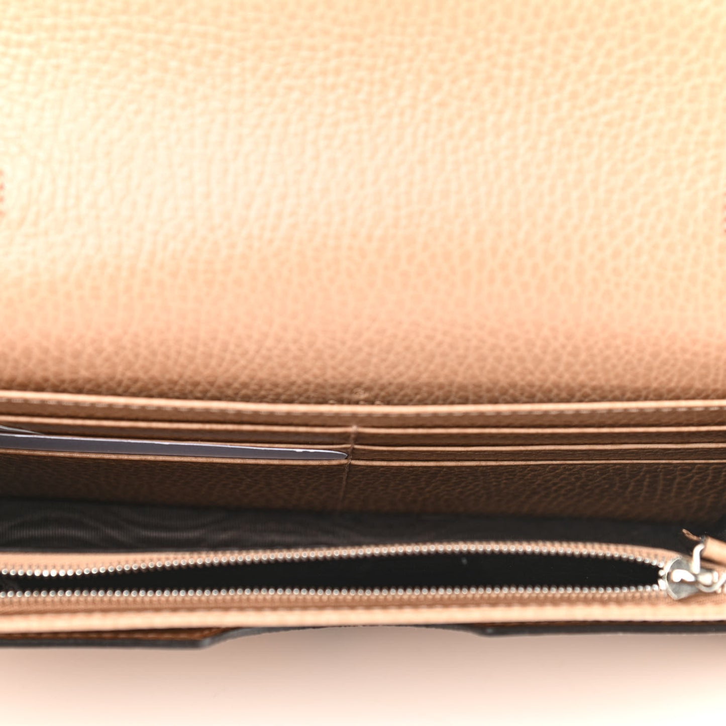 Dollar Calfskin Enamel Monochrome Mini GG Marmont Chain Wallet Camelia