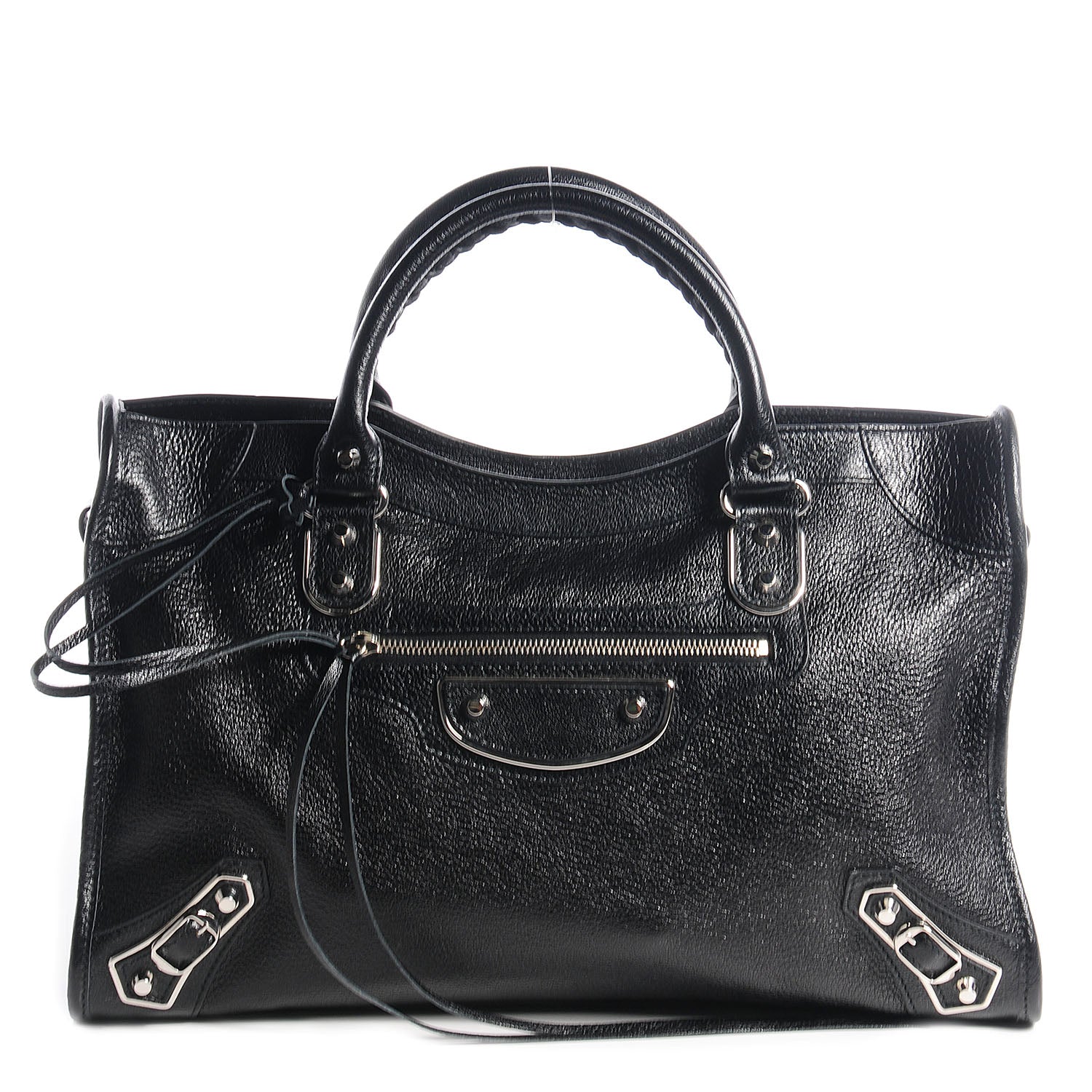 Balenciaga Chevre Silver Metallic Edge Hardware City Black 1 of 13