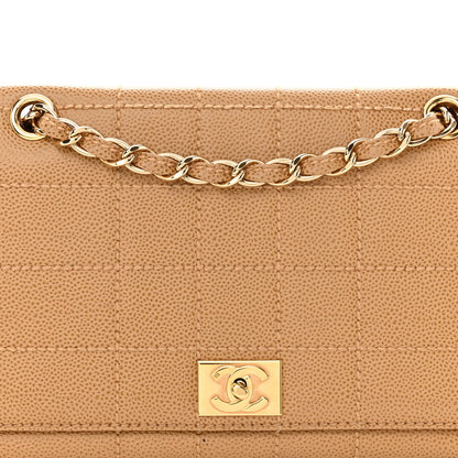 Chanel Caviar Chocolate Bar Stitched Medium Flap Beige 7 of 10