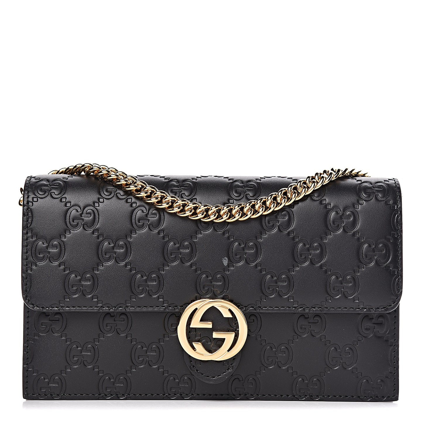 Guccissima Icon Chain Wallet Black