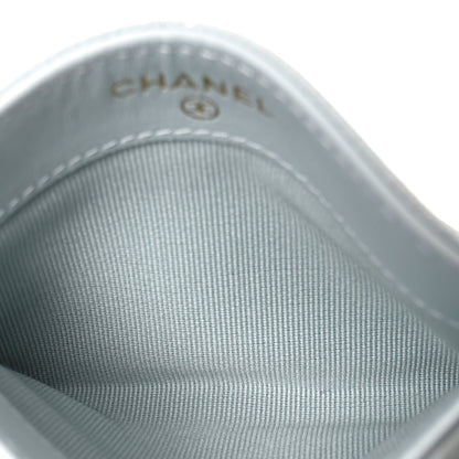 Chanel Caviar Quilted Card Holder Light Blue 5 of 9