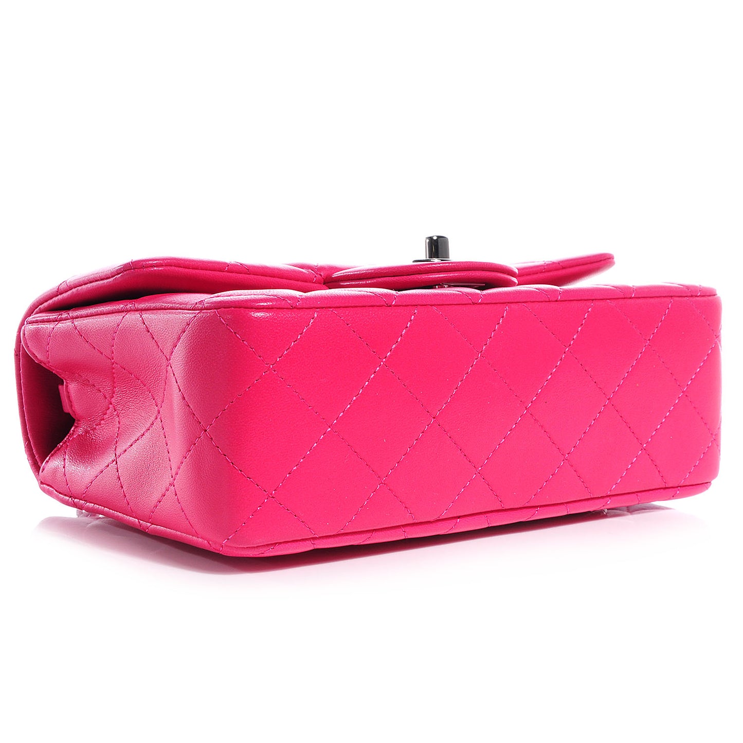 Lambskin Quilted Mini Flap Dark Pink